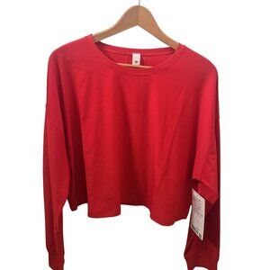 Lululemon Muscle Love Long Sleeve Shirt True Red Size 12 Lightweight Breathable